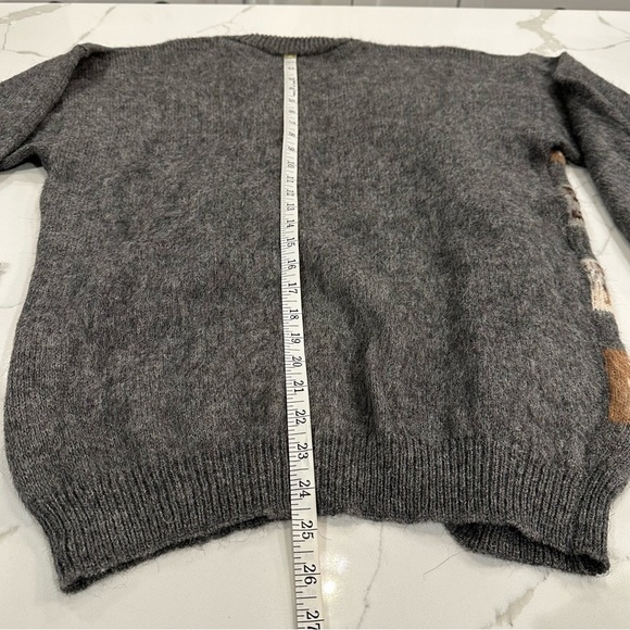 Vintage Women Chunky Handmade Alpaca Wool Cardigan Sweater Sz L Grandma Cottage - Picture 10 of 11